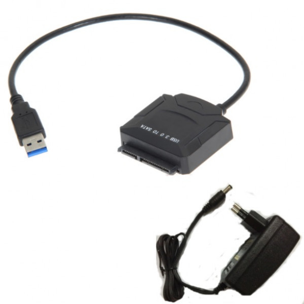 Перехідник USB 3.0 --> SATA III (F) 2.5"/3.5" 7+15pin з БЖ (S0746) Київ - фото 1