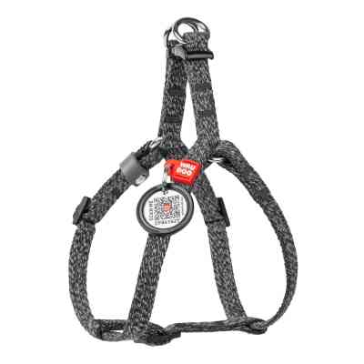 Шлея для котів WAUDOG Re-cotton з QR паспортом XS Ш 10 мм В=С: 28-40 см сіра (167011) Вінниця