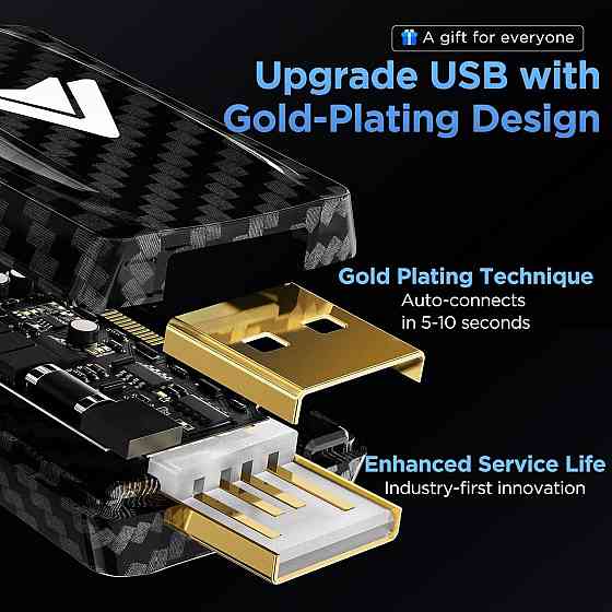 Беспроводной адаптер Android Auto для авто с 2017г, переходник с проводного Android Auto, донгл преобразования Киев