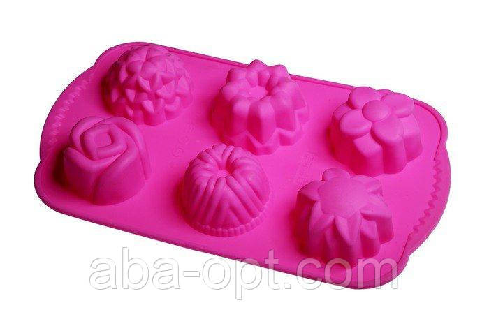 Силіконова форма на 6 виробів " квітка " 30 х 20 х 4 см (шт) Одеса - фото 1