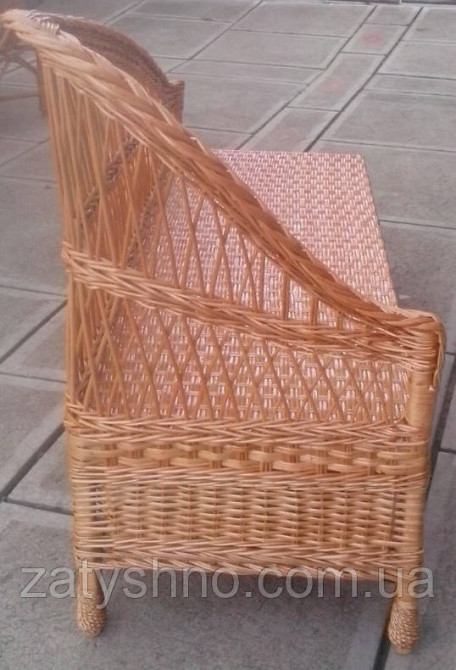 Диван плетений із завуженою спинкою Київ - фото 3