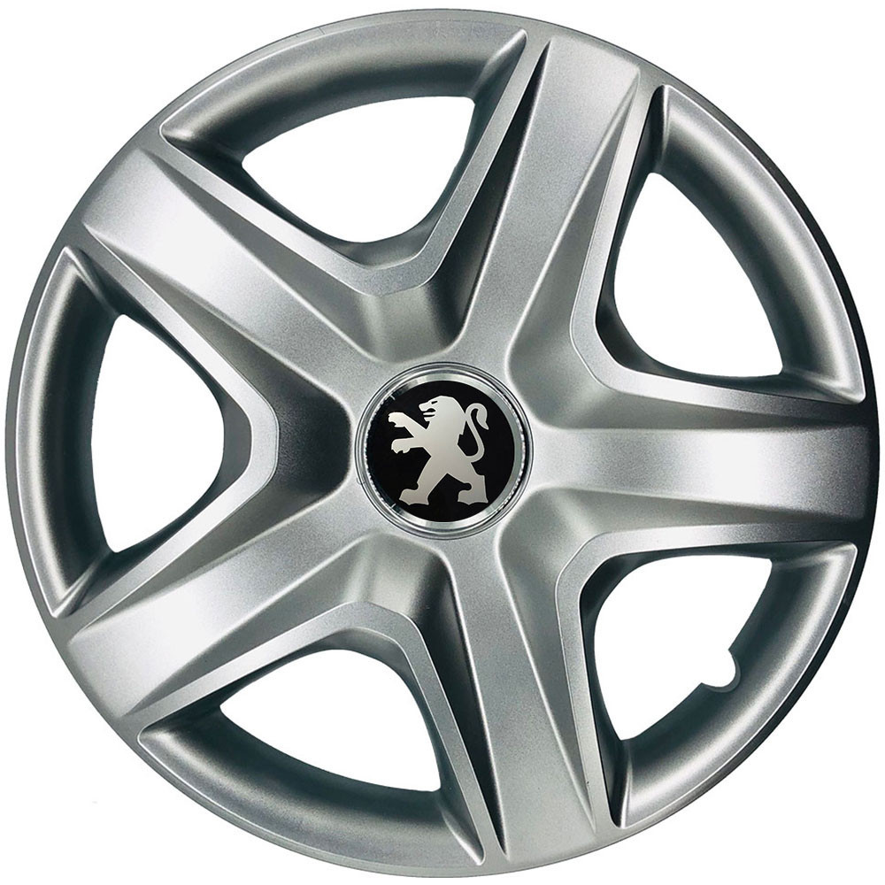 Автомобільні модельні ковпаки R13 Peugeot 101 4шт, SJS, сріблясті Київ - фото 1