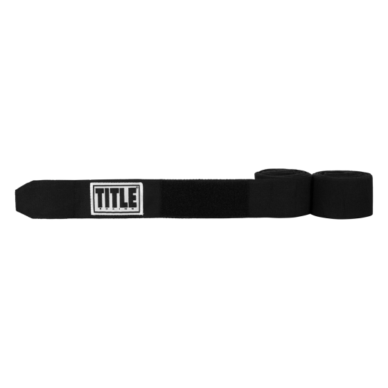 Бинти для боксу TITLE Boxing Semi Elastic 210" Extra Long Black Каменское