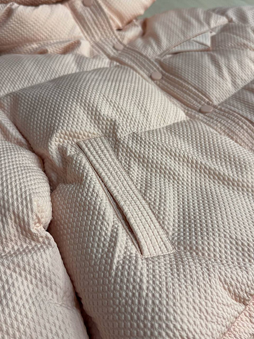 Куртка жіноча Lady Yep 10039 вафельна пуффер оверсайз з капюшоном пудра, пудра, 42 Київ - фото 7