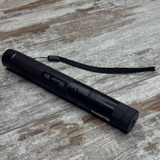 Лазер зеленый Laser 303 100мВт 532нм БЕЗ АККУМУЛЯТОРА с блокировкой и насадкой, лазерная указка для презентаций, шоу Киев