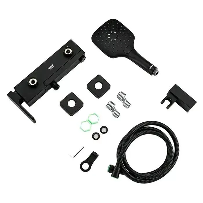 Змішувач для ванни з душовим гарнітуром GAPPO Futura G3217-6 чорний Київ - фото 9