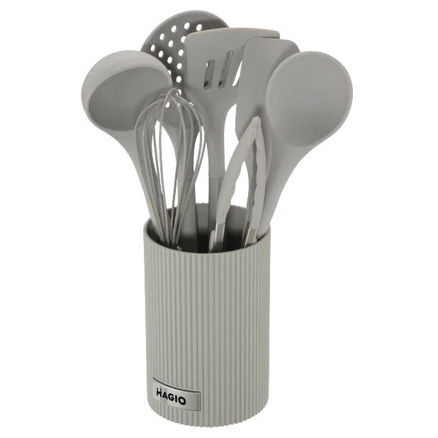 Кухонні аксесуари силікон, Набір лопаток на підставці, Набір кухонний універсальний LS-41 Івано-Франківськ - фото 2