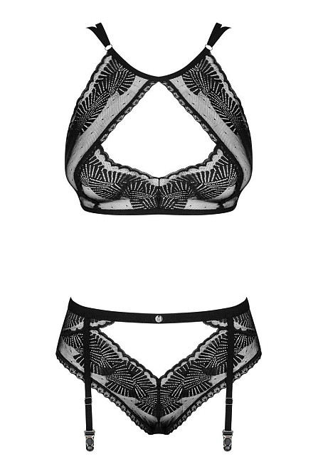 Комплект Obsessive Allastia 2-pcs set black L/XL Sex Aura Київ - фото 4