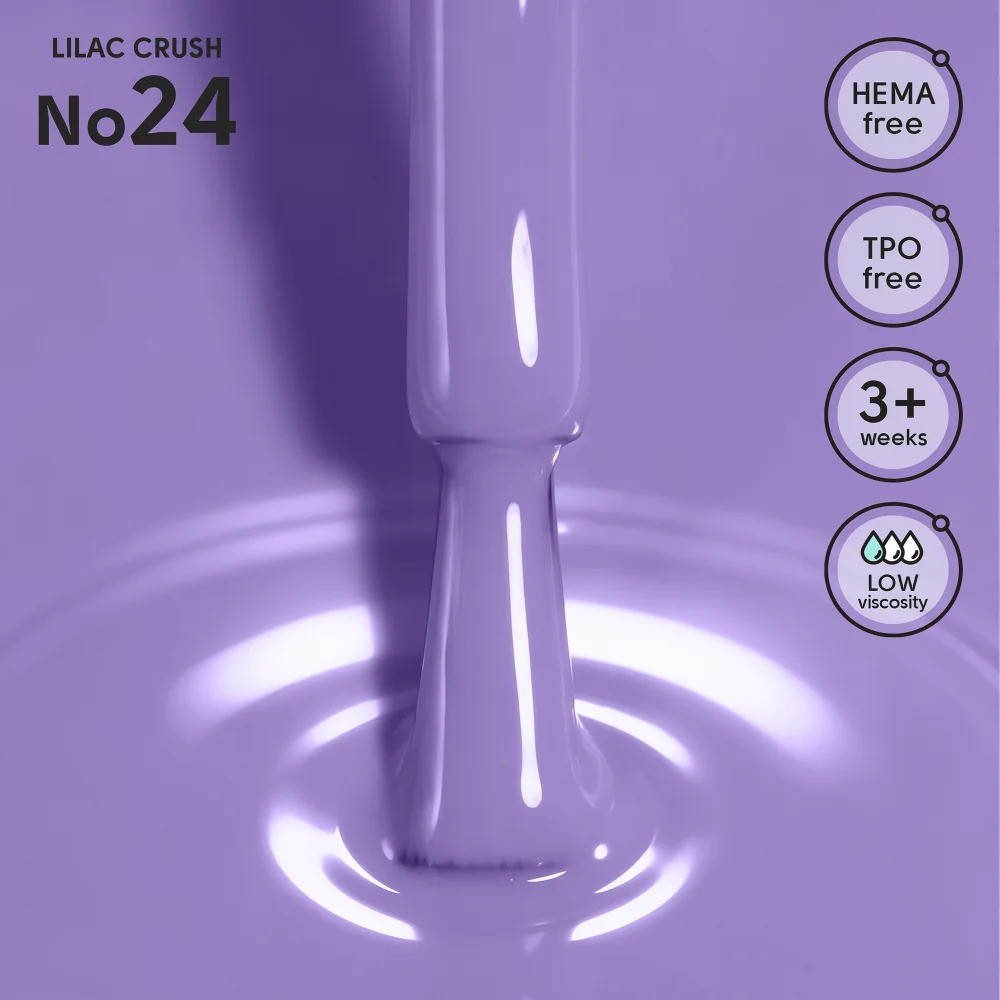 Гель-лак для ногтей 24 Lilac Crush Shelly 12 мл Киев - изображение 5