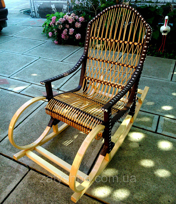 Качалка плетеная с оригинальным дизайном | кресло-качалка для отдыха садовая для дачи Киев - изображение 2