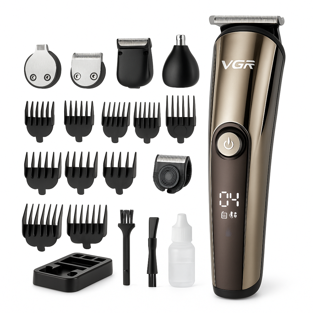 Акумуляторна машинка для стрижки волосся з насадками, Універсальні машинки для стрижки волосся AL-27 Львів - фото 11