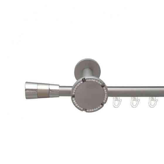 Карниз Orvit Валео V2 металевий однорядний розета реверс фламо профільна труба  Сатин 19 мм 300 см (6300216) Львів