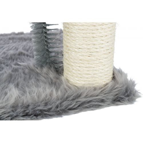 Дряпка-комплекс Trixie Baza для кошек с игрушкой сизаль/плюш серая 41х41х50 см Киев - изображение 5