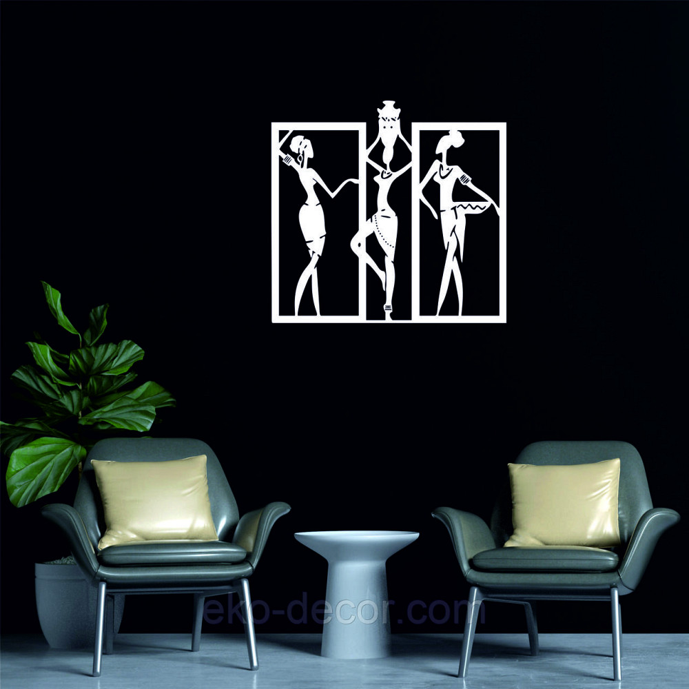 Декоративное настенное Панно «Девушка» Декор на стену 90*85 см, Белый Киев - изображение 6