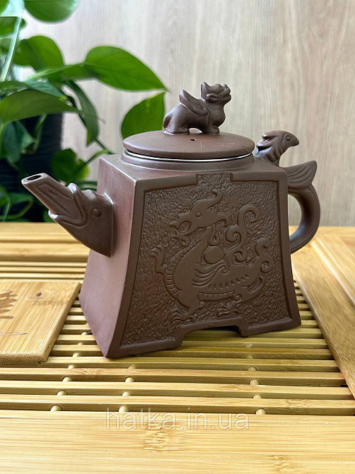 Чайник заварювальний ісинська глина 650 мл "Дракоша" світлий Т2579 Київ - фото 1