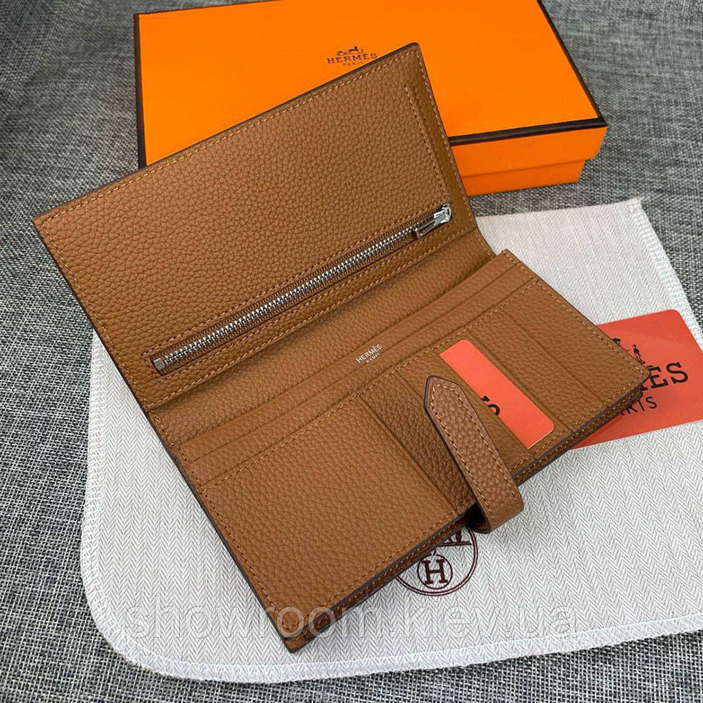 Жіночий брендовий коричневий шкіряний гаманець (H-5123) Lux Київ - фото 6