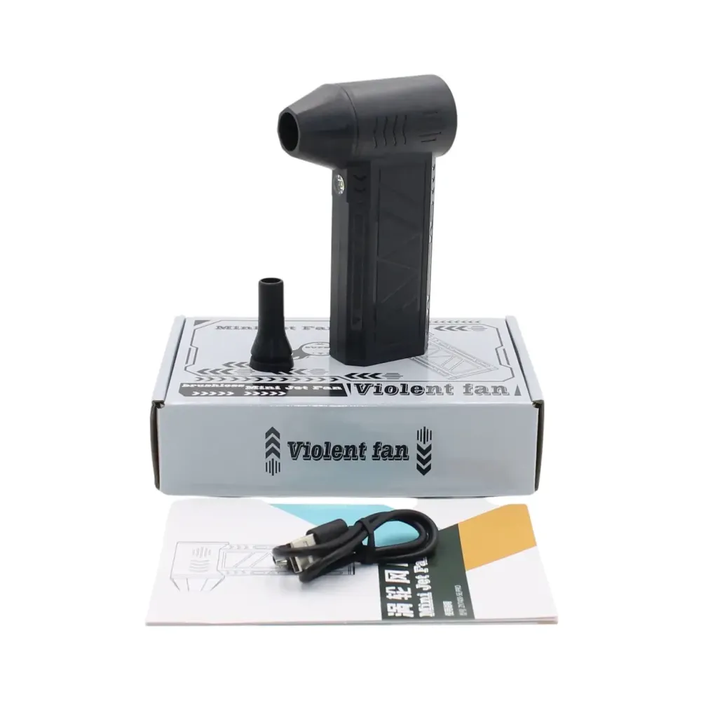 Акумуляторна міні повітродувка для очищення пилу 3 швидкості, LED підсвічування, портативна 230 г Одеса - фото 1