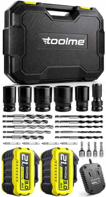 Гайковерт акумуляторний ударний 650Нм Toolme (Польща) Київ - фото 6