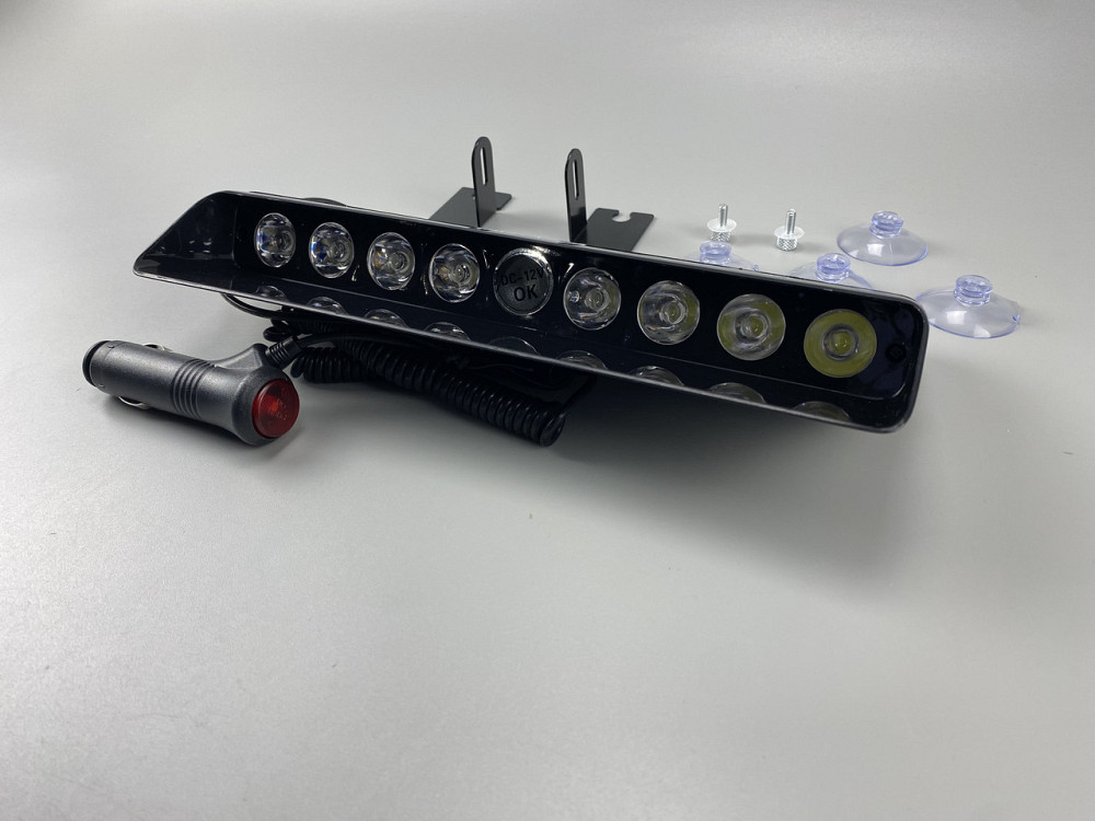 Маячок проблисковий світлодіодний білий спалах S3 (стробоскоп) 9-80V під скло автомобільна мигалка Мукачево - фото 7