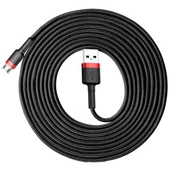 Кабель Baseus cafule Cable USB For Micro 2A 3m Red+Black Киев