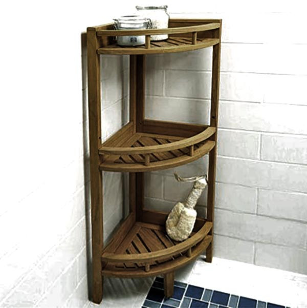 Стеллаж угловой для ванной 