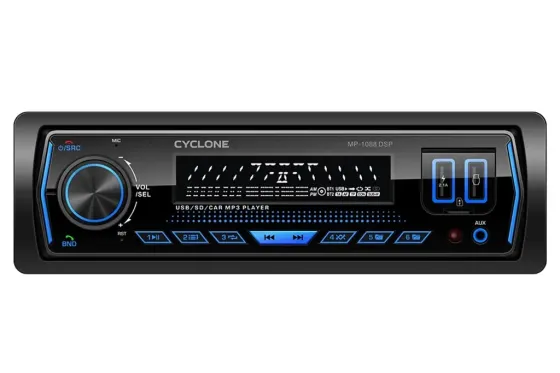 Автомагнітола Cyclone MP-1088 DSP BT/USB+USB Charge/MicroSD/ISO/ доп. розємом /ПДУ/CarMedia Вінниця
