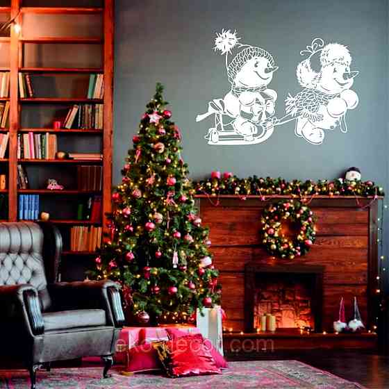 Декоративное настенное Панно «Снеговик», Декор на стену Киев