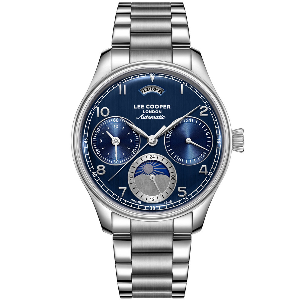 Годинник чоловічий механічний водостійкий Lee Cooper Automatic PRO Сріблястий Київ - фото 2
