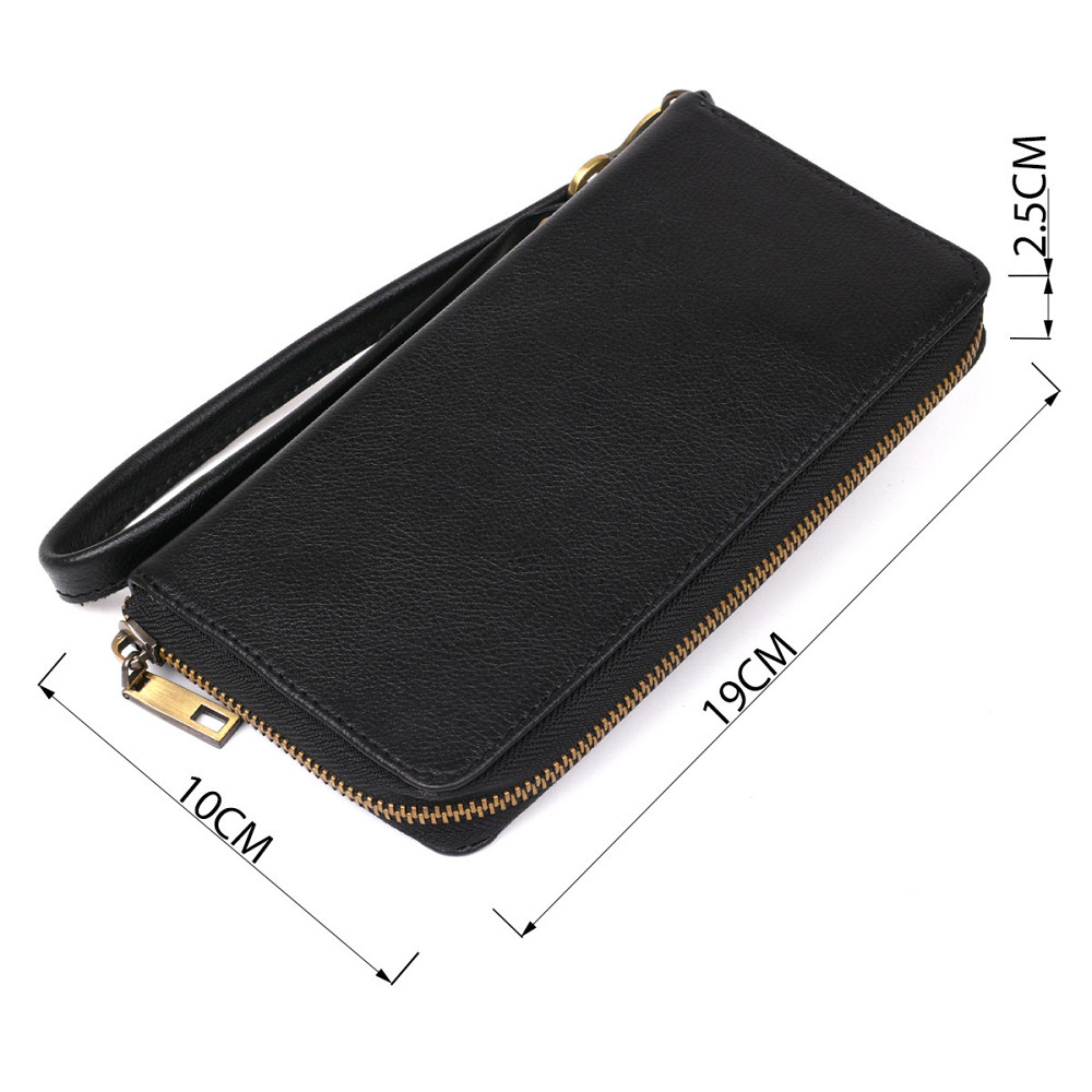 Мужской горизонтальный кожаный клатч Черный (SHVIGEL) Киев - изображение 1