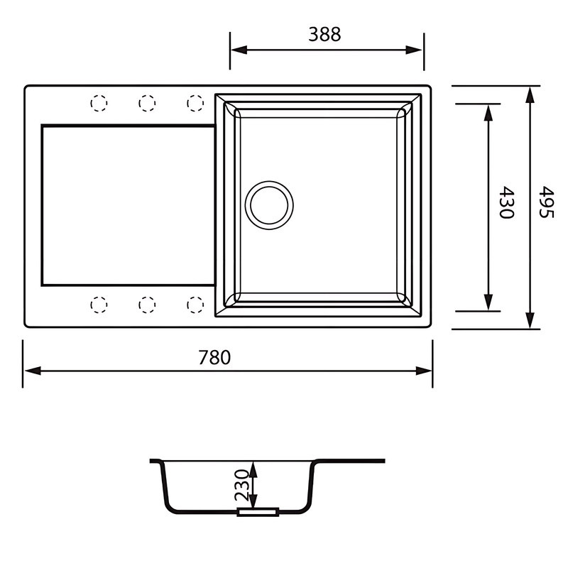 Майка кухонна Zerix ZS-7950S-06 Бежева (ZX4581) Київ - фото 4