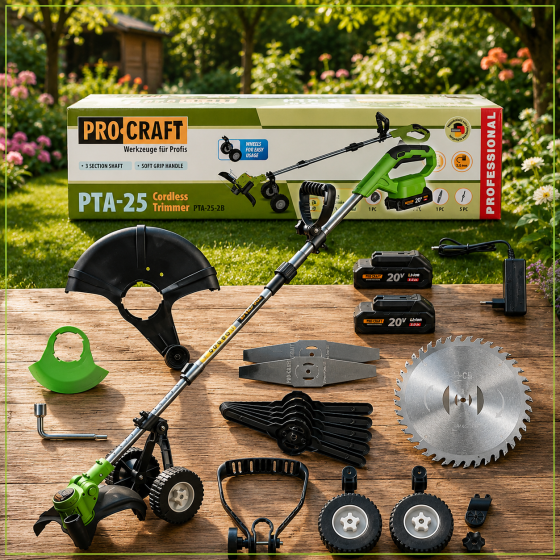 Тример акумуляторний на колесах Procraft PTA25,Якісний акумуляторний тример 2 АКБ  1.5 А/год,Коса на акумуляторі Львів