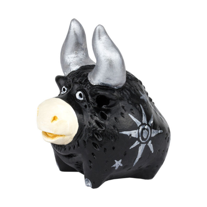 Черная гипсовая фигурка Бычек Киев - изображение 1