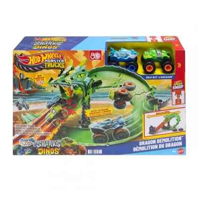 Автотрек Hot Wheels Атака вогняного дракона Monster Trucks (JFR06) Вінниця