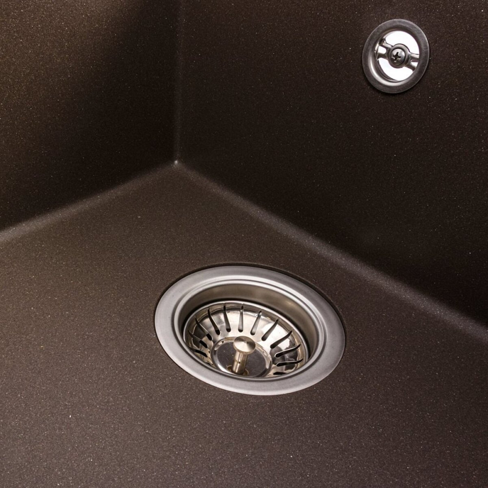 Гранітна мийка для кухні VALESO SOLID 7843 матова Темна скеля Коломыя - изображение 5