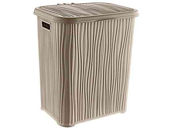 Кошик для білизни 48л лате WAVY Хвиля (X-21 (sand beige)) OZER-L-037 ТМ OZER Київ