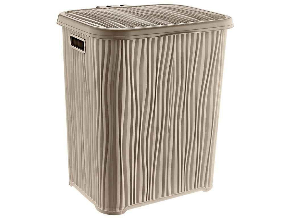 Кошик для білизни 48л лате WAVY Хвиля (X-21 (sand beige)) OZER-L-037 ТМ OZER Київ - фото 1