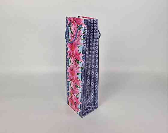 Пакет бумажный подарочный под бутылку  12/9/36(артBUT-55) (12 шт) Харьков