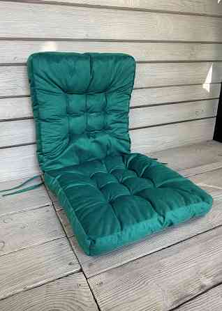 Подушка для стільців (50x120х8 см) подвійна Decorator Флокс колір бірюзовий 84-155 Київ