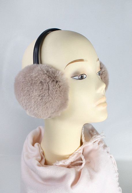 Меховые наушники детские из Rex Бежевый Харьков - изображение 1