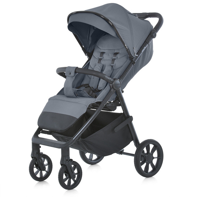 Коляска дитяча El Camino MALTA Iron Gray прогулянкова з москітною сіткою дощовиком та чохлом для ніжок у комплекті Сіра (ME 1182) Чернігів - фото 1