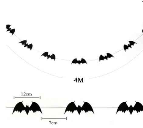 Гирлянда на Хэллоуин Летучие мыши 4 м черный Киев