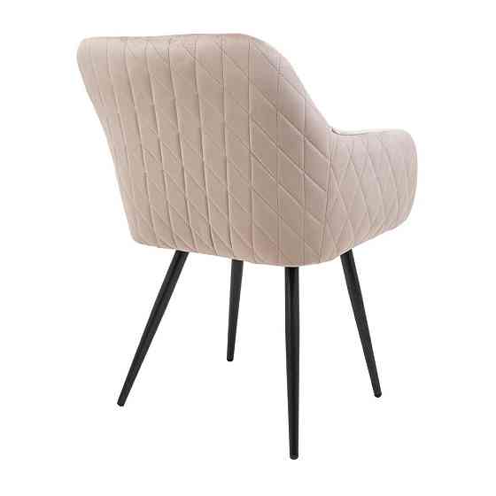 Стілець крісло м'який LibertyDesign U Riviera 21 чорні ніжки Кремовий Київ