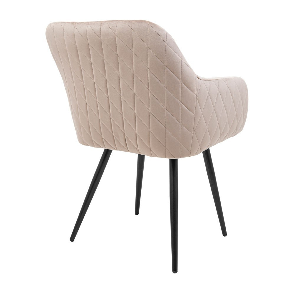 Стілець крісло м'який LibertyDesign U Riviera 21 чорні ніжки Кремовий Київ - фото 4