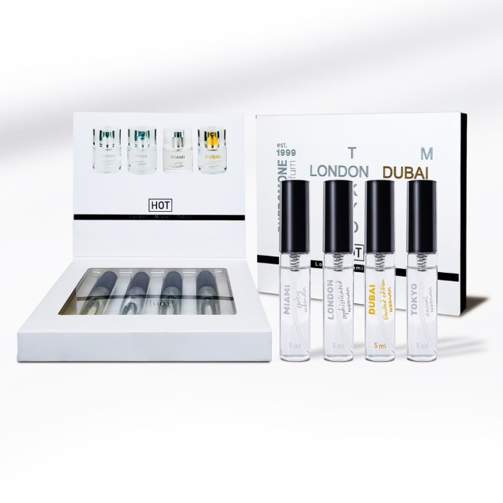 Набор женских парфюмов с феромонами HOT LMTD Pheromone Perfume Women, 4x5 мл Sex Aura Киев - изображение 1