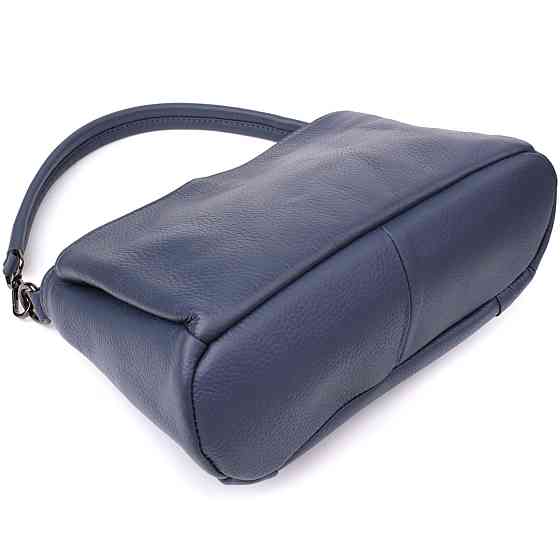 Сумка на плечо из натуральной кожи для женщин Vintage 23009 Синий Киев