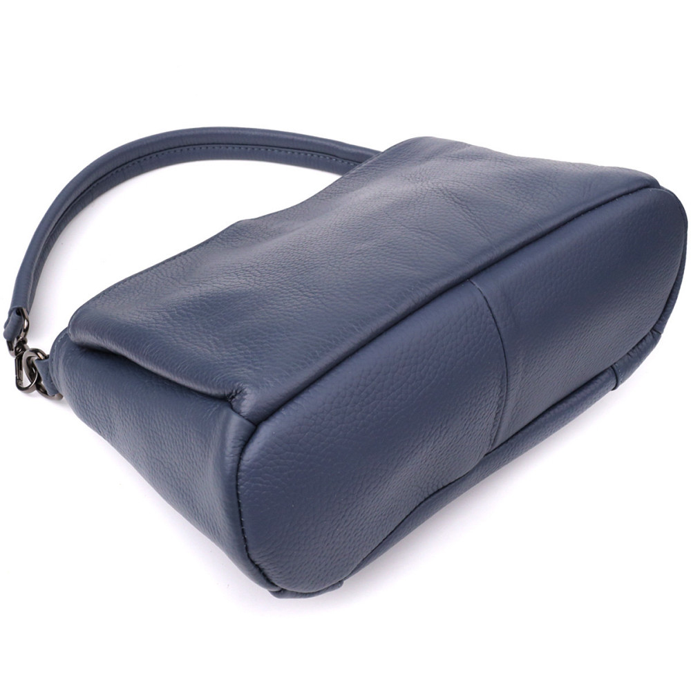 Сумка на плечо из натуральной кожи для женщин Vintage 23009 Синий Киев - изображение 6