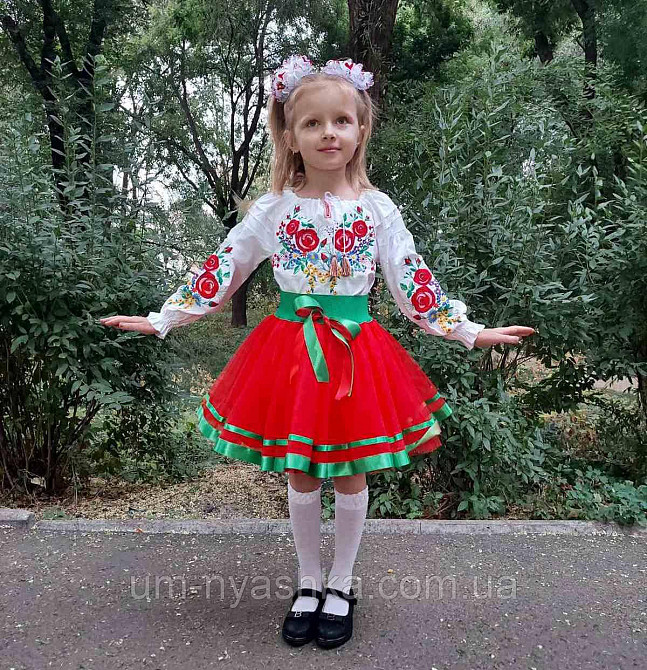 Блузка з вишивкою вишиванка "Розаліна" для дівчаток 110 Кривий Ріг - фото 1