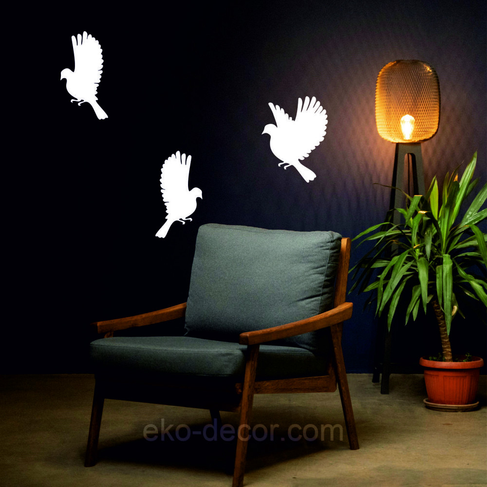 Декоративное настенное Панно «Птичка» Декор на стену(цена за 1шт) 30*21, Белый Киев - изображение 9