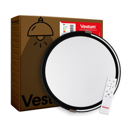 Светильник Vestum COLISEUM матовий 60W 395*60мм 3000К-6500К з ДК білий з чорним (VS-91067) Винница - изображение 1