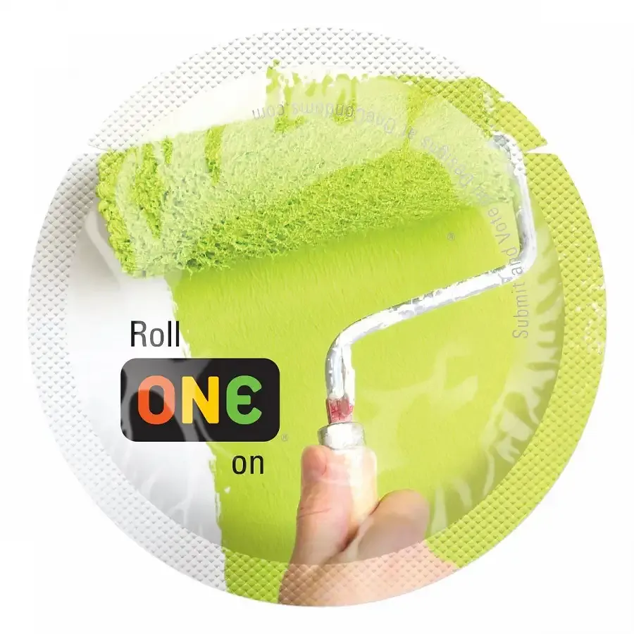 Презерватив ONE Color Sensations - Roll ONE on (Green) 1 шт Львов - изображение 1